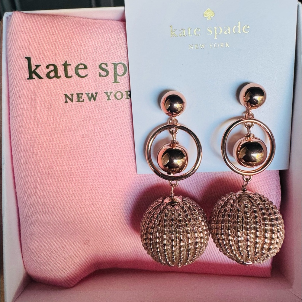 Kate Spade Rose Gold Drop Earrings